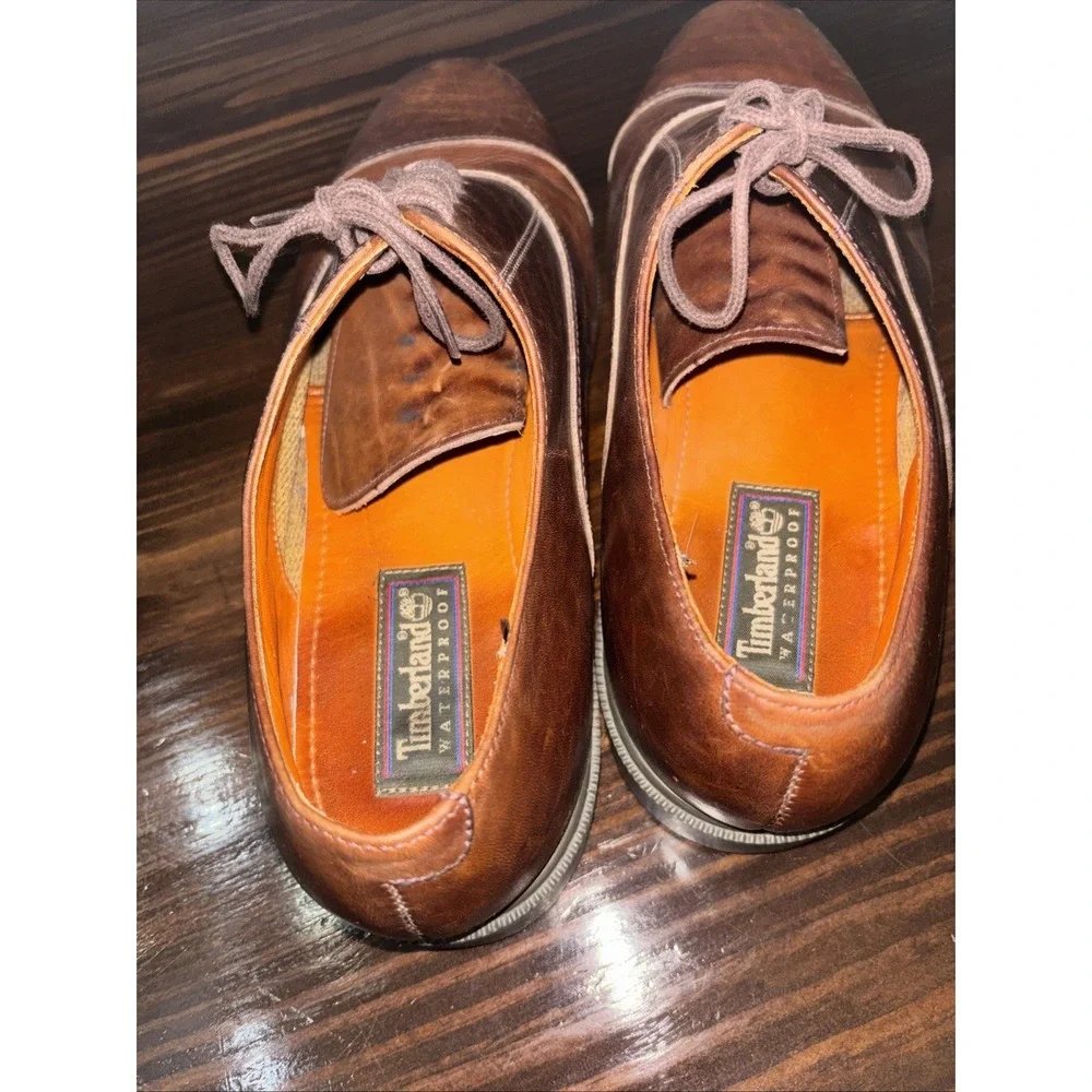 🔥 Timberland • Men Sz 13 M • Brown Cap-Toe Waterproof Oxford Shoe • 93066